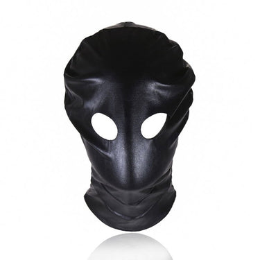 Cappuccio Fetish Nero Unisex Senza Foro per la Bocca - Qualità Premium